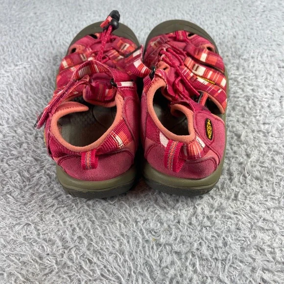 KEEN Newport H2 Pink Orange Plaid Waterproof Sandals Kids Size 3 US 35 EU - Picture 3 of 6